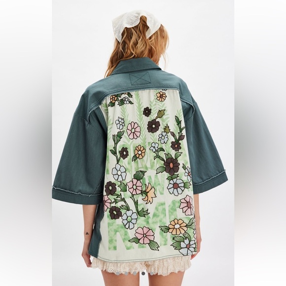 Free People Presses in Flowers Kimono Top - Picture 2 of 9